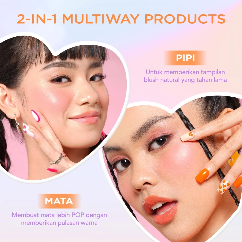Dazzle Me Creamy Liquid Blush dan Instant Pigment untuk Wajah