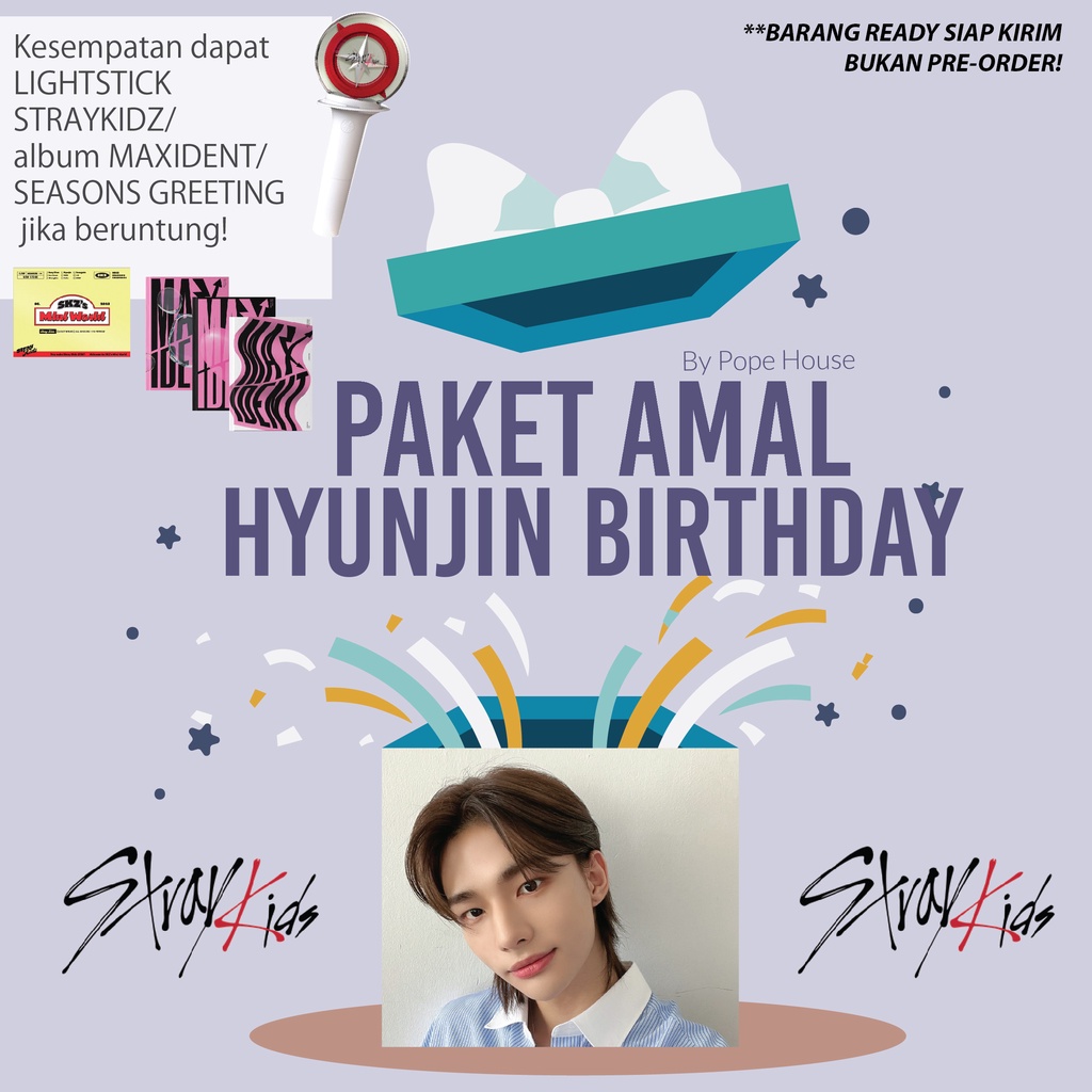 Jual PAKET AMAL HYUNJIN STRAY KIDS BIRTHDAY | Shopee Indonesia