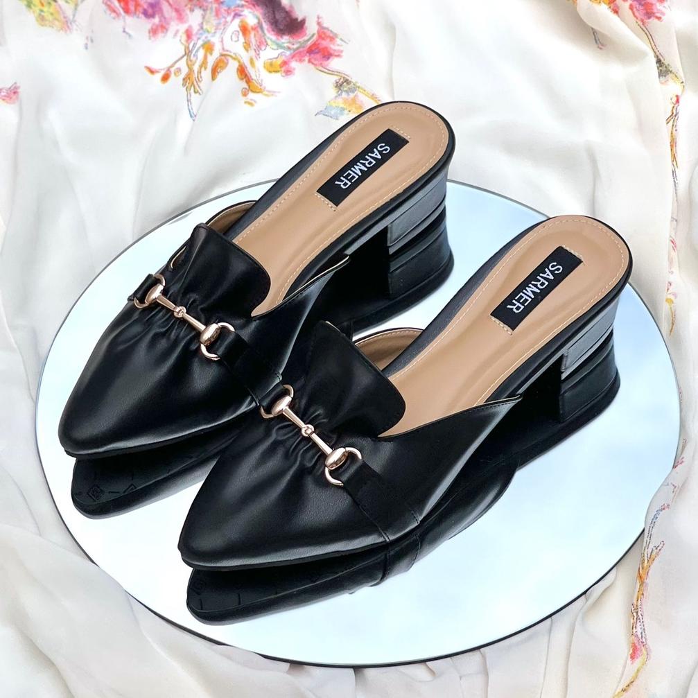 Jual COD !!! SARMER - VALERIE HEELS 3CM BLACK | Shopee Indonesia