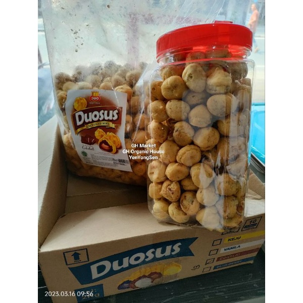 Jual DuoSus Snacks Duo Sus Coklat Enak Bestseller Soes Kemasan Toples ...