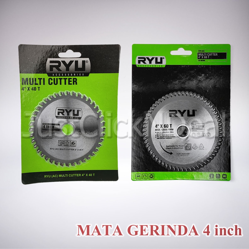 Jual Ryu Multi Cutter 4 Inch Mata Gergaji Gerinda Potong Kayu Plastik ...
