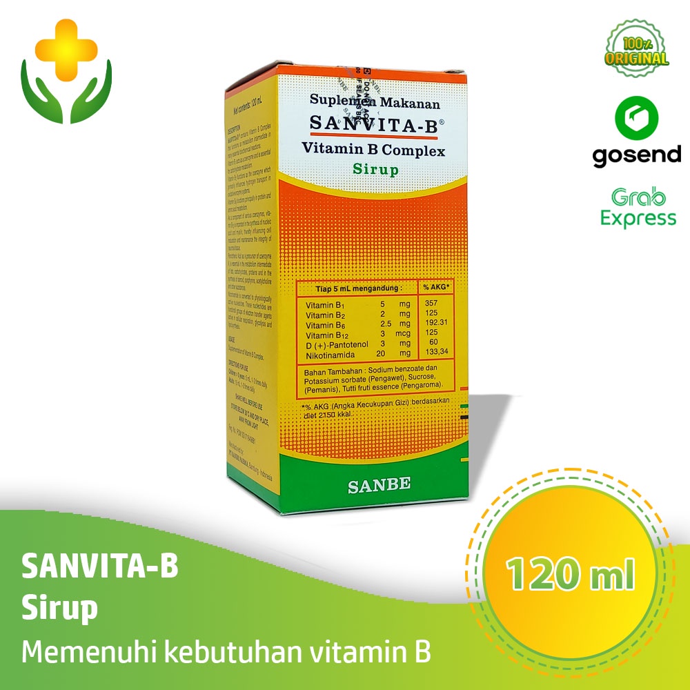 Jual Sanvita-B Sirup 120 Ml Multivitamin Vitamin Anak Sanvita B Sirup ...