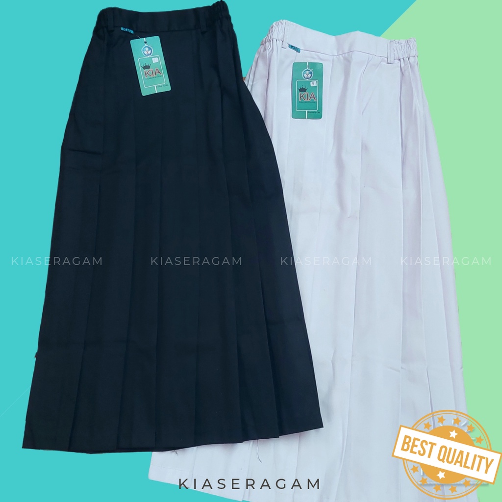 Jual Rok rempel putih hitam TK SD panjang l rok TK SD putih panjang l ...