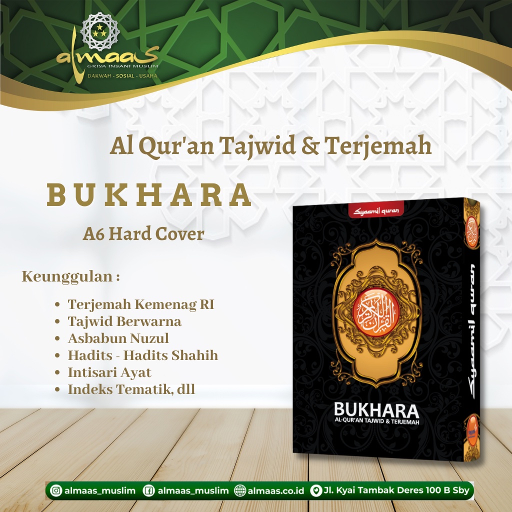 Jual Al Qur An Terjemah Dan Tajwid Warna Syaamil Bukhara A Mini Hard Cover Dilengkapi Intisari