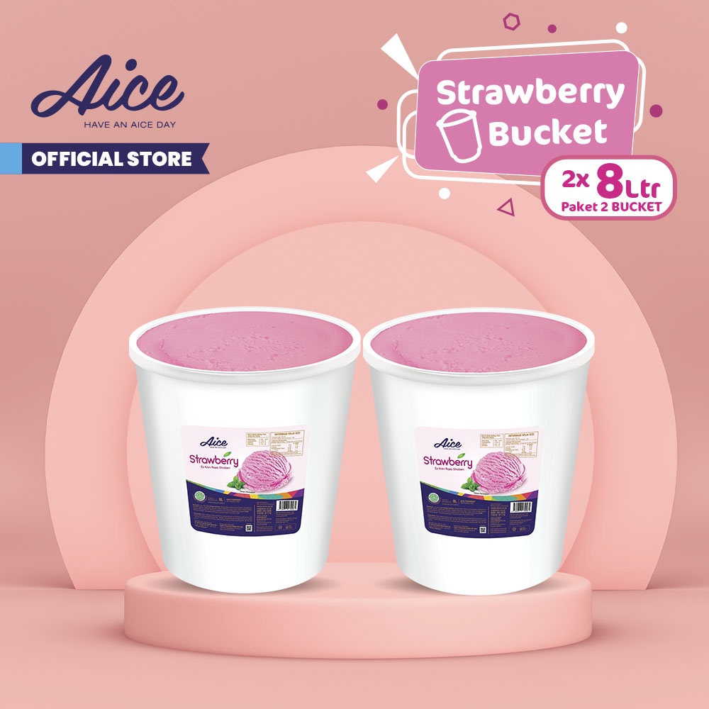 Jual Aice Bucket Ice Cream Es Krim Ember L Karton Pcs Eskrim Vanilla Strawberry