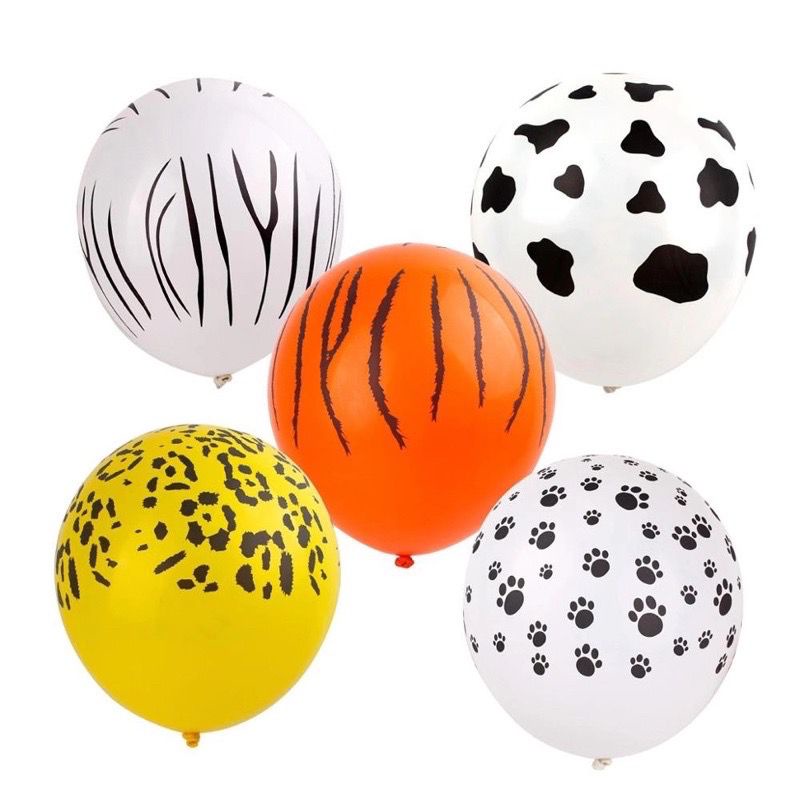 Jual Balon latex animal print sapi zebra jerapah leopard 12 inch harga ...