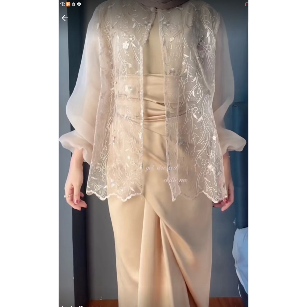 Jual OLENA ONE SET OUTER ORGANZA MEWAH DAN ROK LILIT/ 1 Set Rok Lilit ...