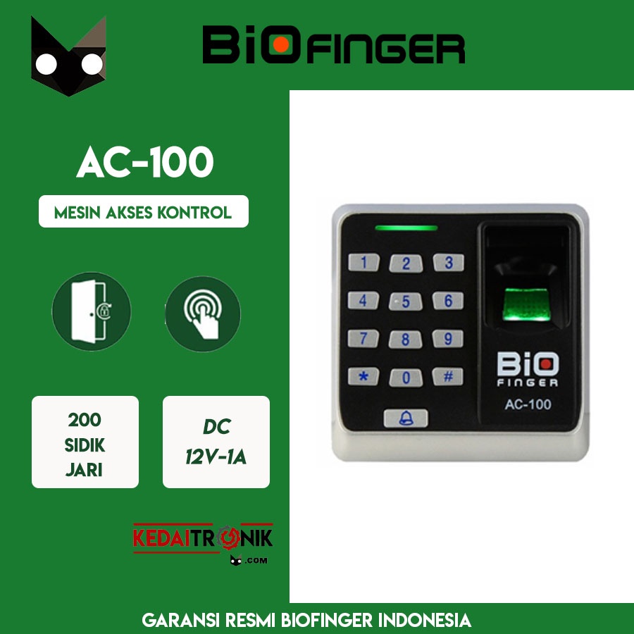 Jual Mesin Akses Kontrol Pintu BioFinger AC-100 Bio Finger AC100 ...