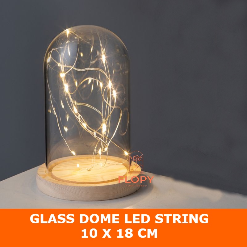 Jual FLOPY [Termasuk Lampu] Glass Dome Led String / Flower Dome Light ...