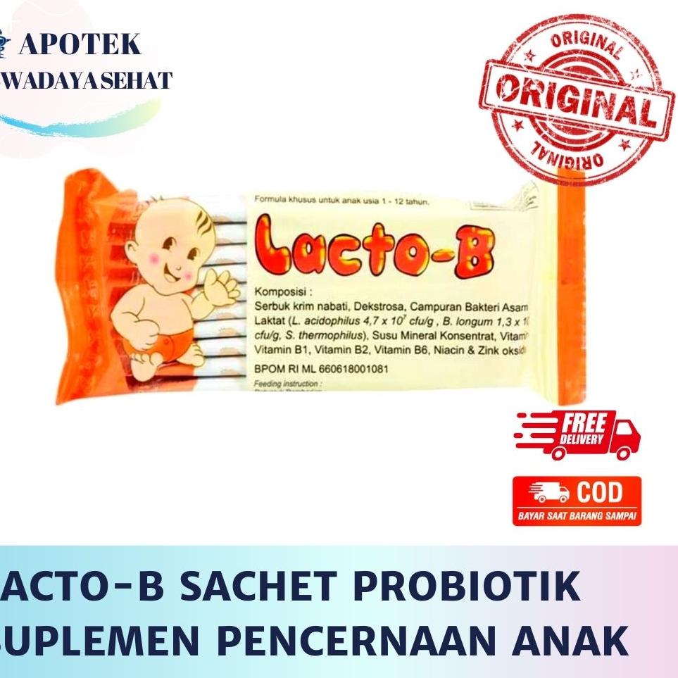 Jual Stok Terbaru LACTO B Sachet Probiotik - Vitamin Pencernaan Anak ...