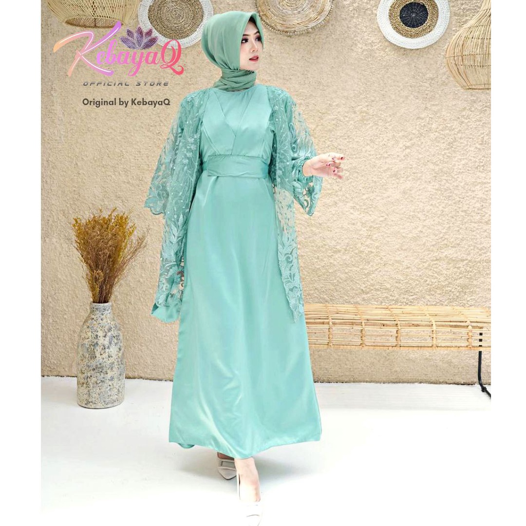 Jual KQ> GAMIS EDISI LEBARAN TERBARU - DRESS MAXI OUTER KEKINIAN