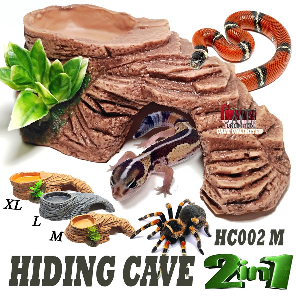 Fresh Look at Jual Hc002 M Hiding Cave 3In1 Hidingcave Waterdish Basking Spot