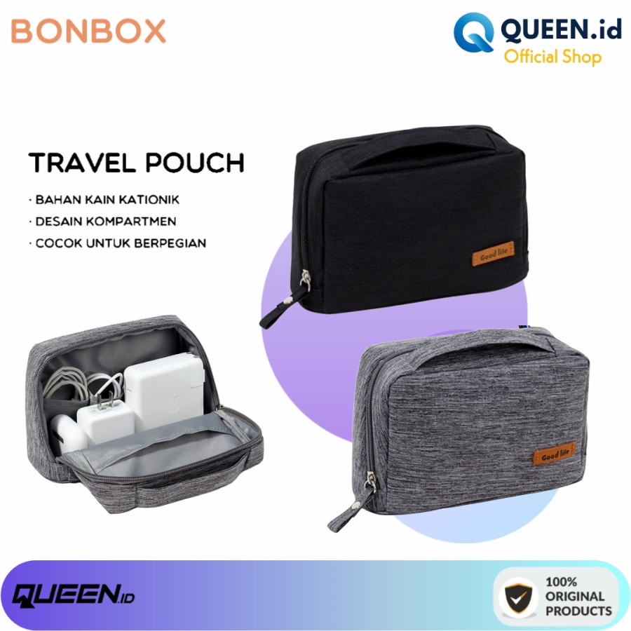 Jual Bonbox Bmb Pouch Travel Bag Mini Gadget Organizer Waterproof Tas Pouch Genggam Mini