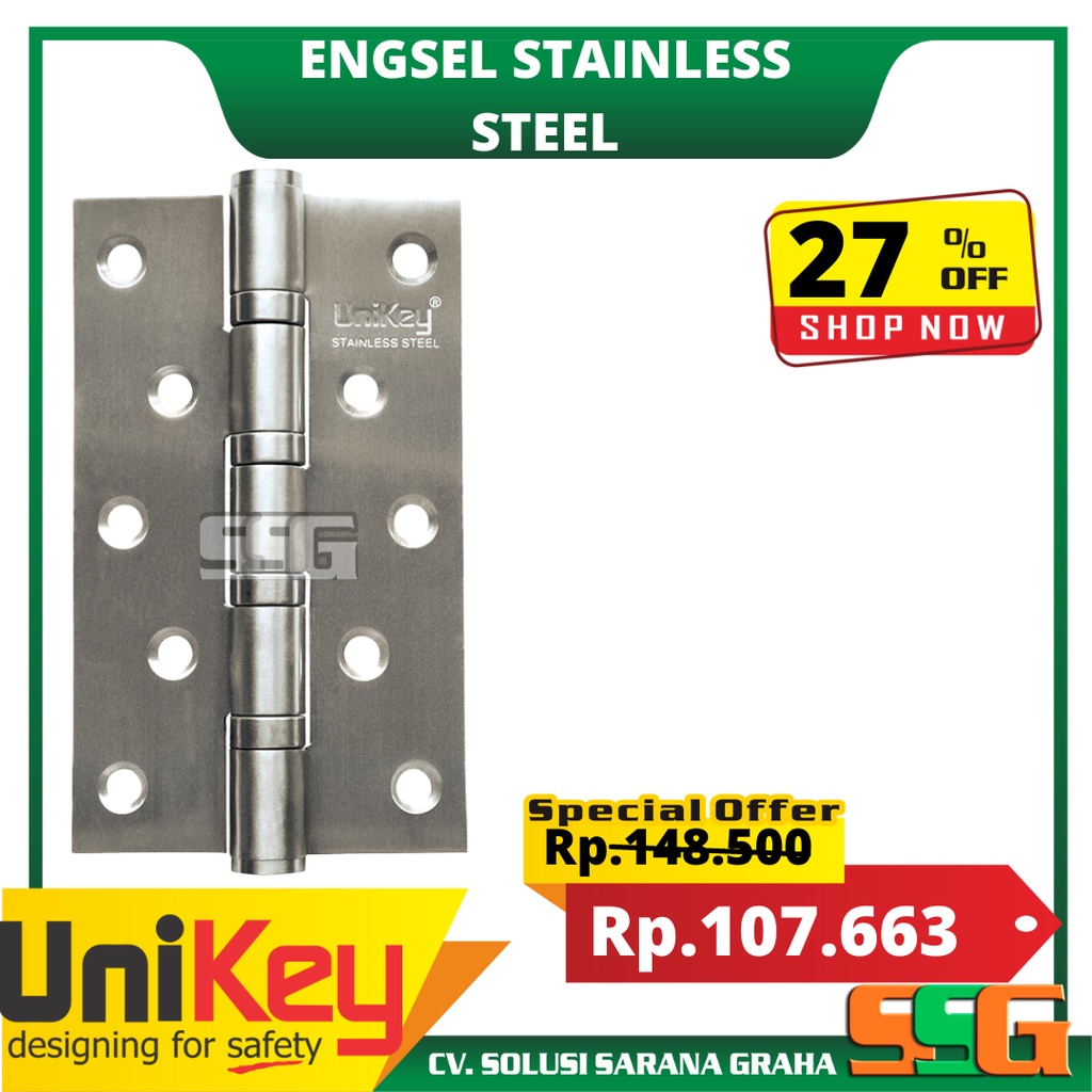 Jual Engsel UNIKEY UK 114 5X3X3 4BB Engsel Pintu / Engsel Jendela ...