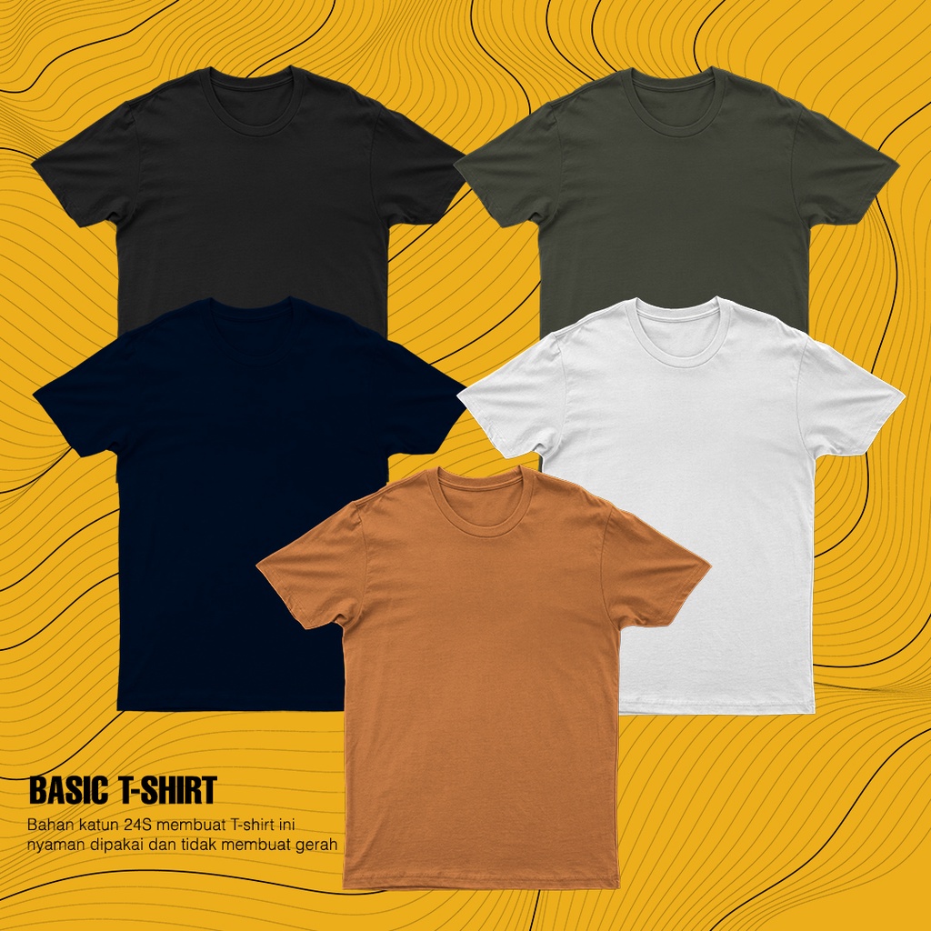 Jual Kaos Polos Basic Cotton Combed S Kaos Polos Pria Kaos Cotton Combed S Shopee