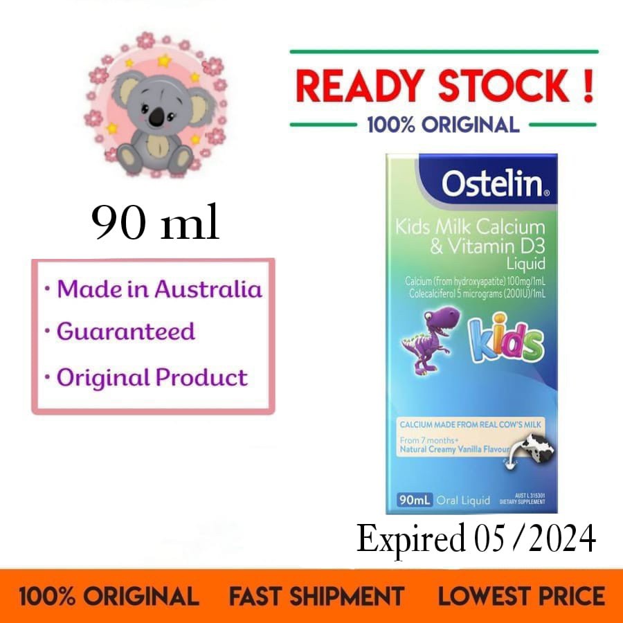 Jual Ostelin Kids Milk Calcium & Vitamin D3 Liquid 90ml Shopee Indonesia