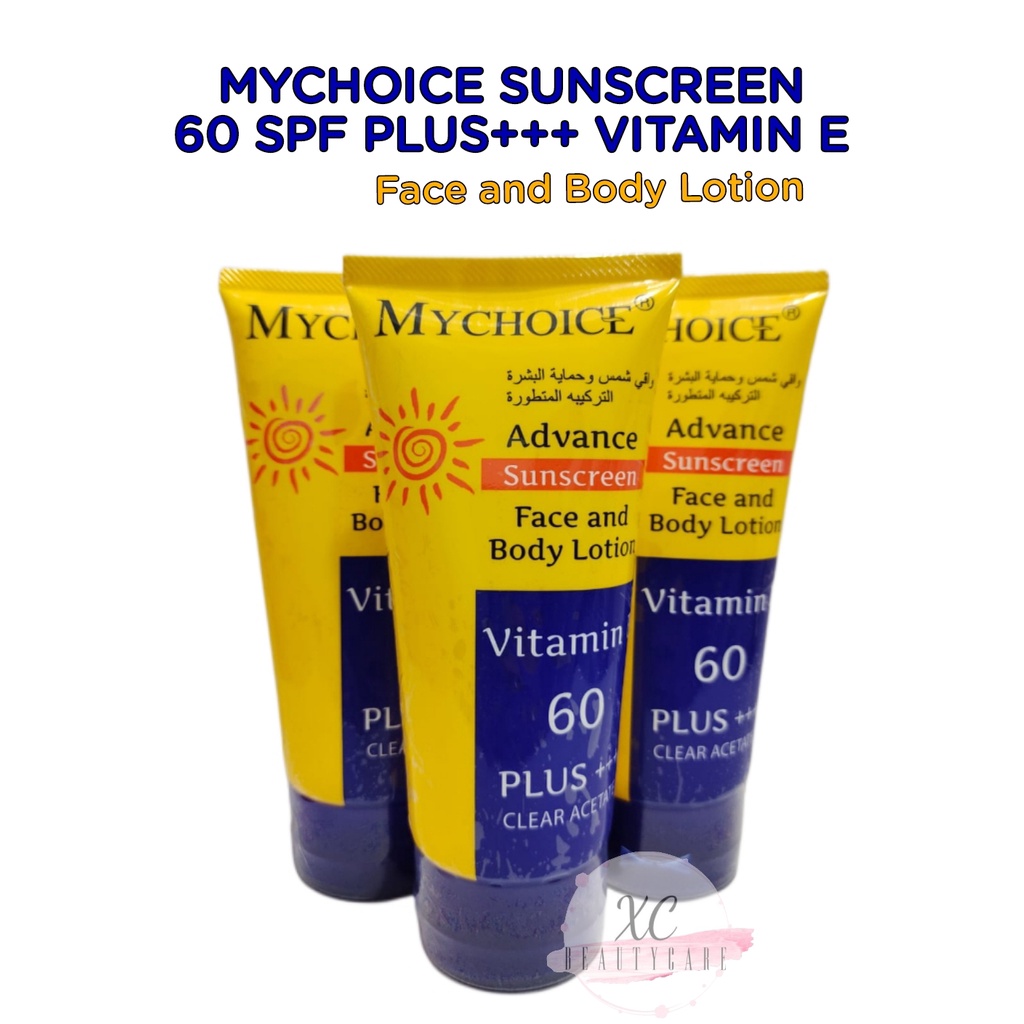 Jual MYCHOICE ADVANCE SUNSCREEN FACE AND BODY LOTION SPF60 PLUS