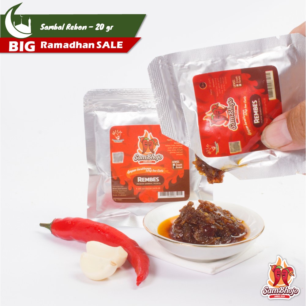 Jual Sambhojo Sambal Udang Rebon Sambal Rebon Kemasan Sachet 20gr Shopee Indonesia