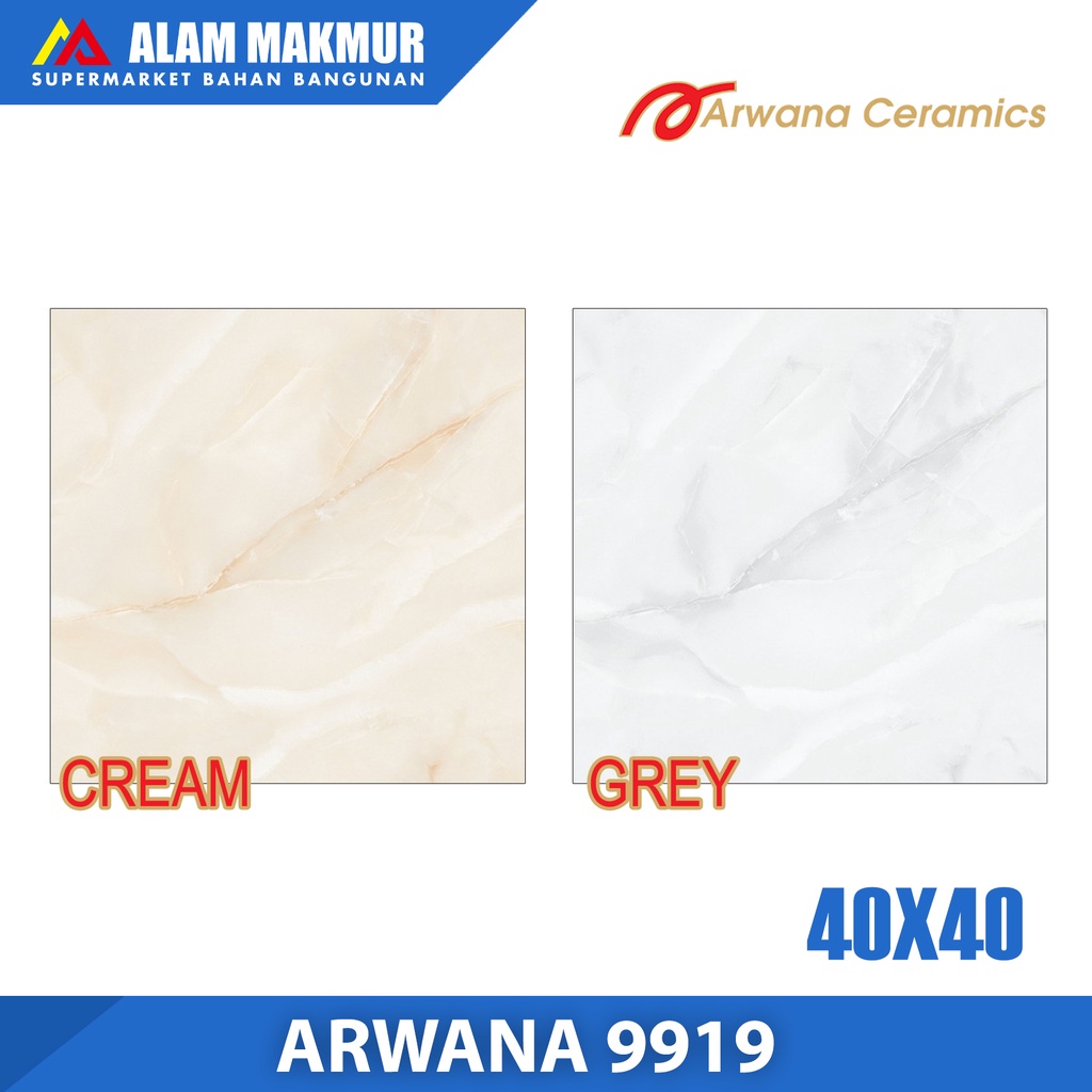 Jual Keramik Lantai Arwana 40x40 9919 Cream/grey | Shopee Indonesia