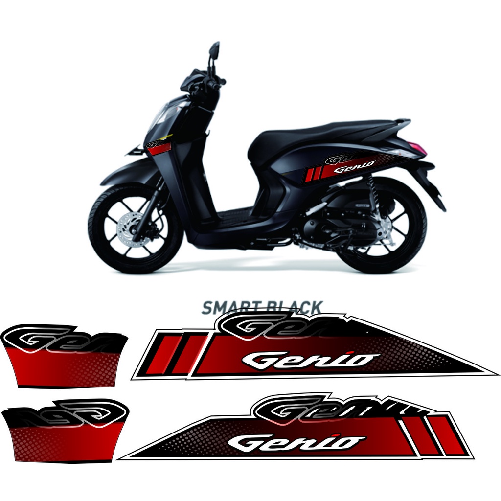 Jual JUAL STRIPING STICKER HONDA GENIO LIST MERAH | Shopee Indonesia