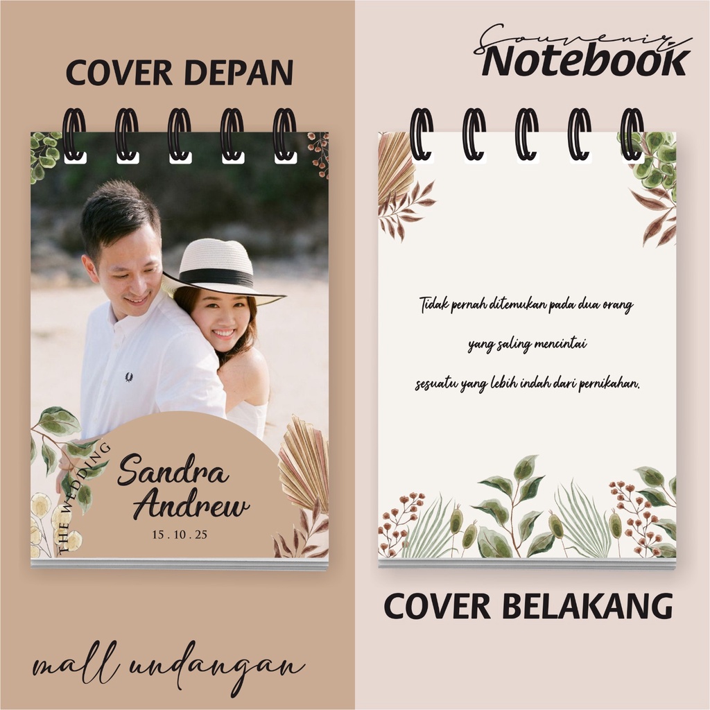 Jual SOUVENIR PERNIKAHAN NOTEBOOK CUSTOM AESTHETIC UNIK MURAH | Shopee ...