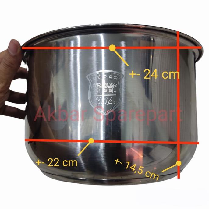 Jual Panci Rice Cooker Teflon Mejikom 2L Bahan Stainless Original Cosmos dl barang sale Shopee