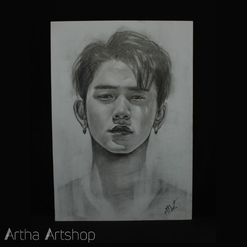 Jual Lukisan Wajah / Sketsa Wajah / Gambar Realis Ukuran A5 | Shopee