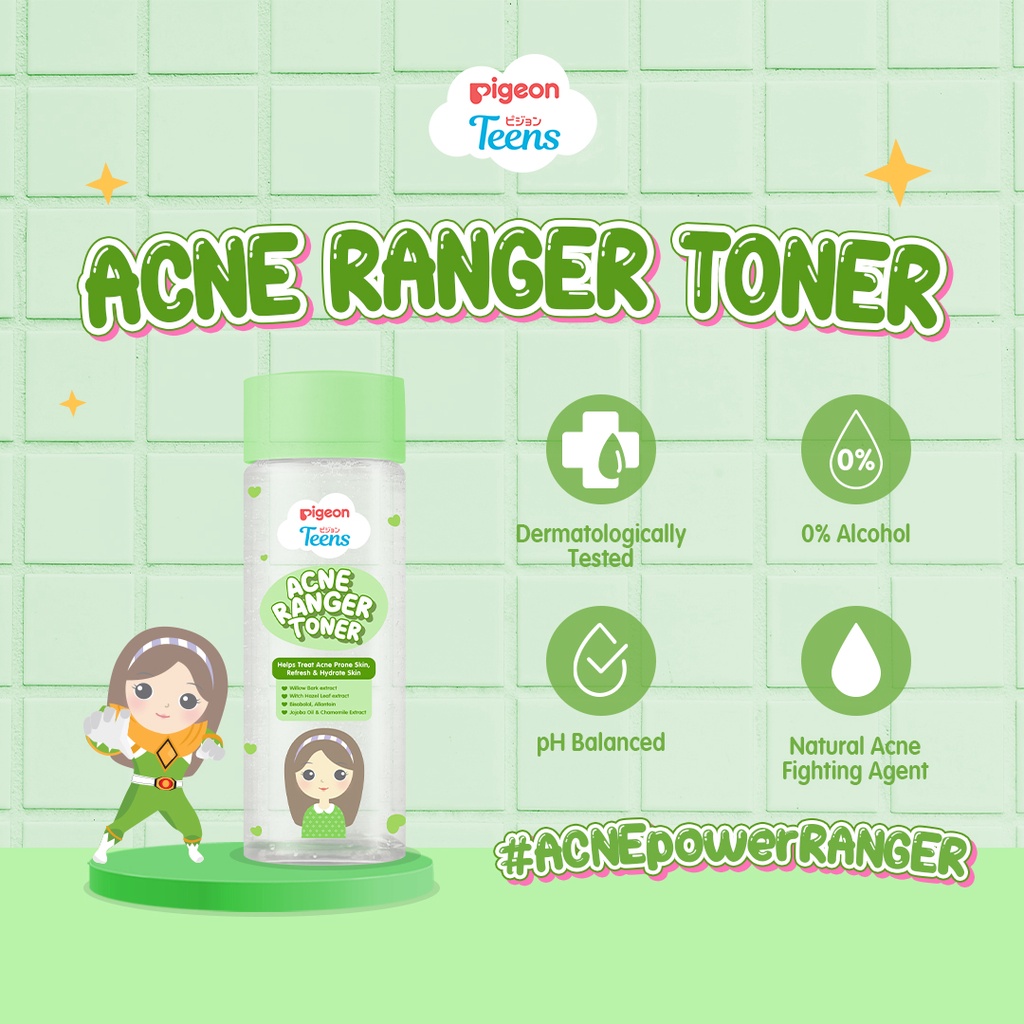 Jual PIGEON TEENS ACNE RANGER TONER 100ml | Toner Remaja | Kulit ...