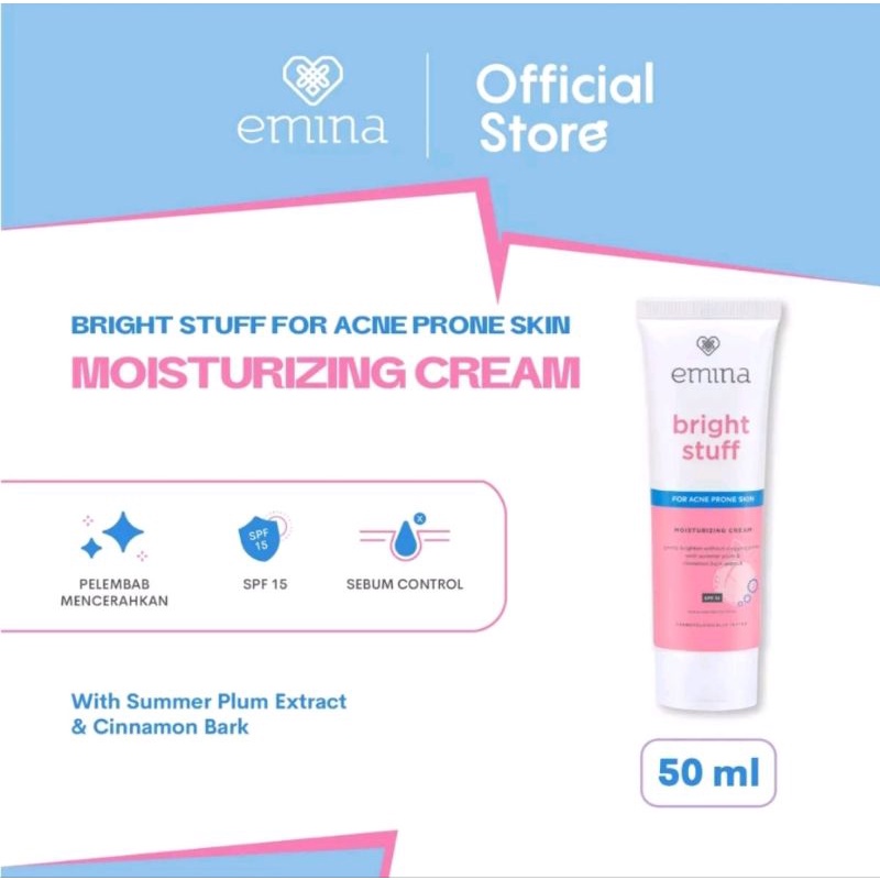Jual Emina Bright Stuff For Acne Prone Skin Moisturizing Cream 20ml (100 Original) Shopee
