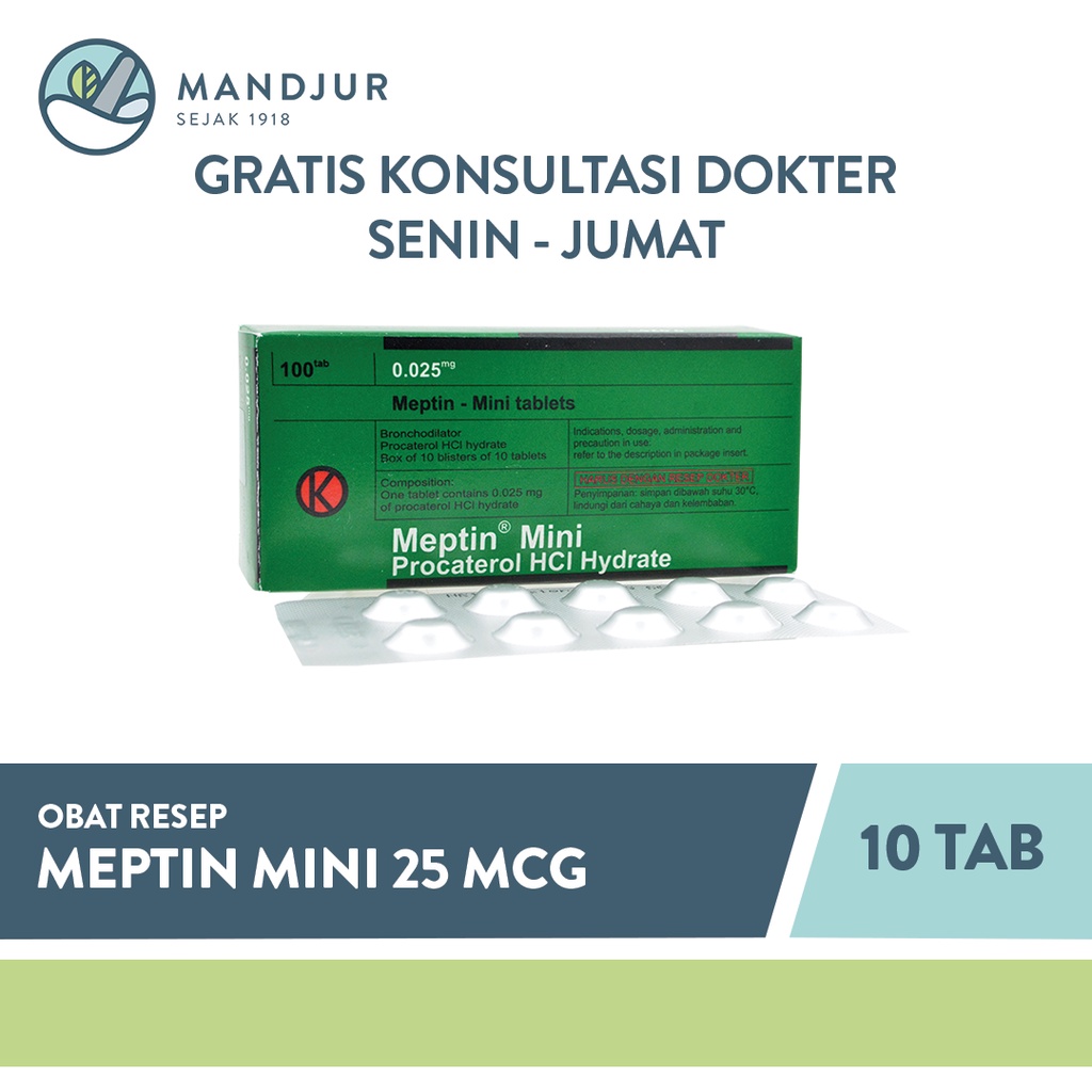 Jual Meptin Mini 25 mcg 10 Tablet | Shopee Indonesia