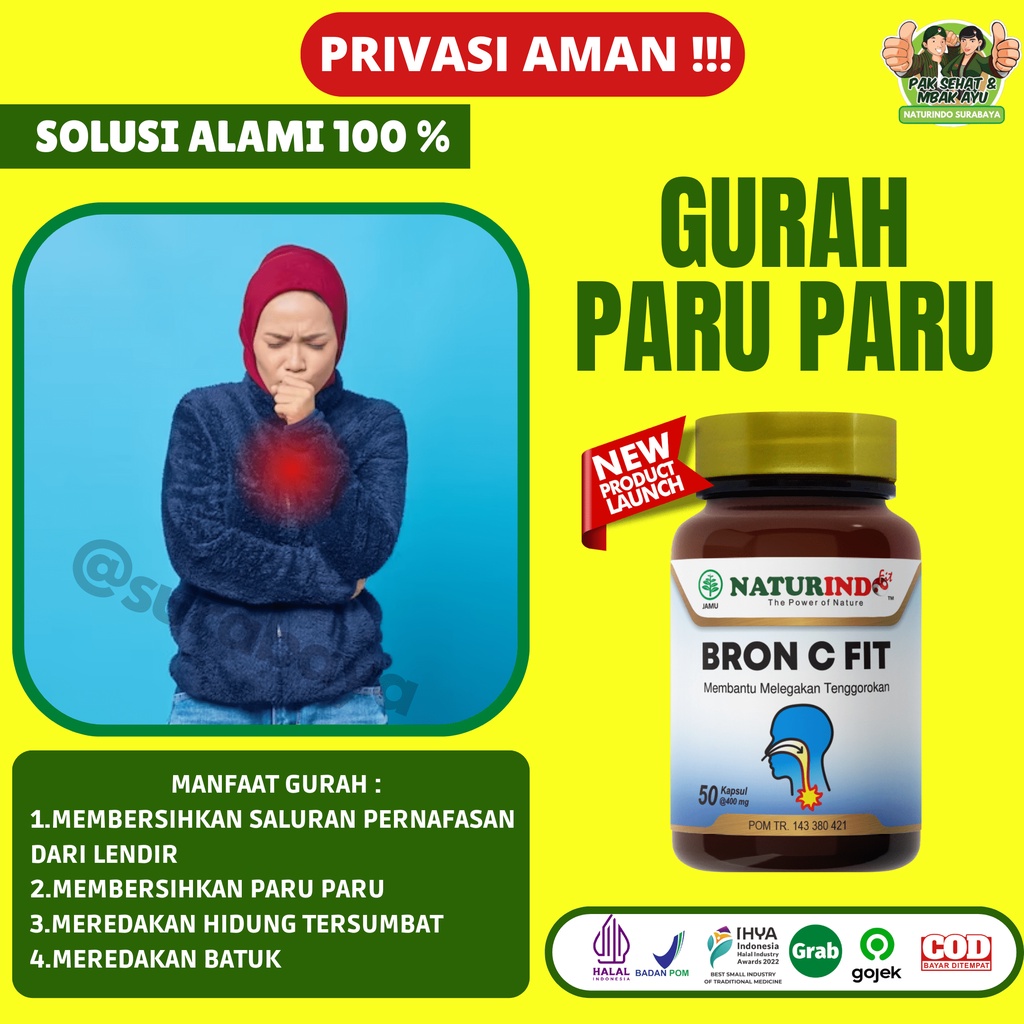 Jual Obat Gurah Paru Paru Dahak Dan Lendir Obat Gurah Suara Bron C Fit Naturindo Surabaya 2845