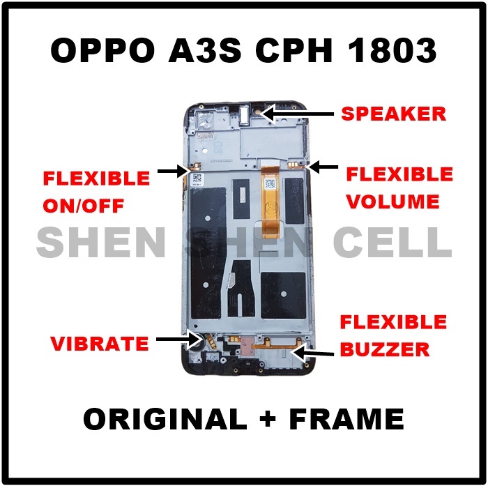 Jual LCD OPPO A3S CPH1803 / CPH1853 ORIGINAL CABUTAN KOMPONEN LAYAR LCD ...