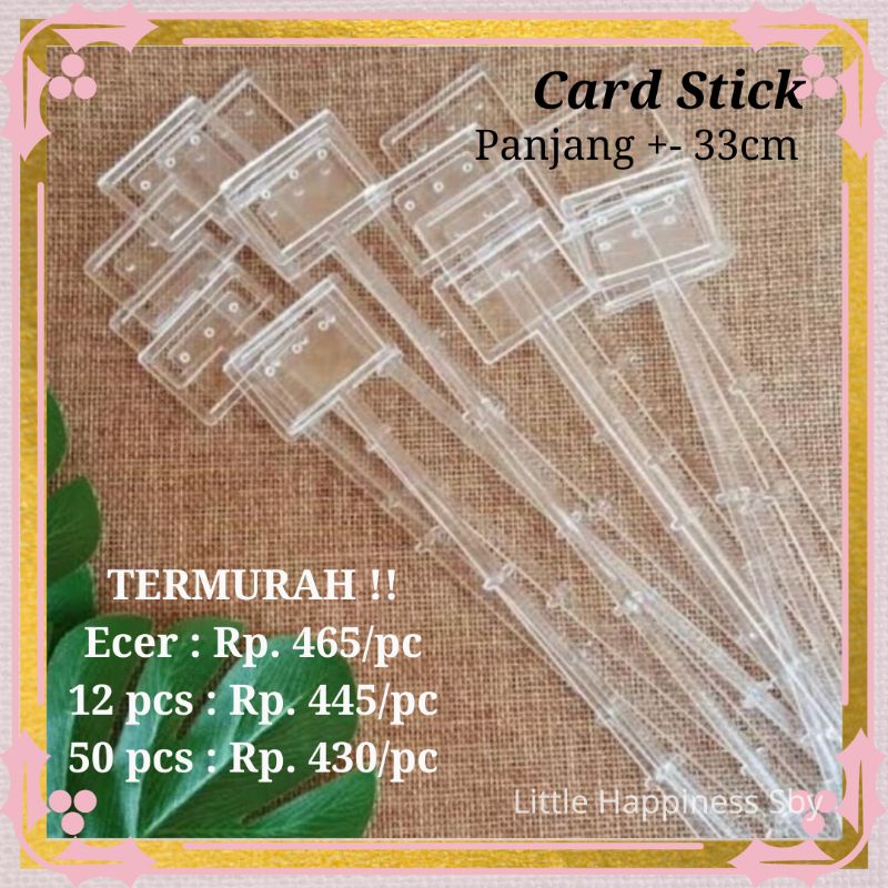 Jual TERMURAH! 50pcs Card Holder stick kartu untuk buket bunga kotak