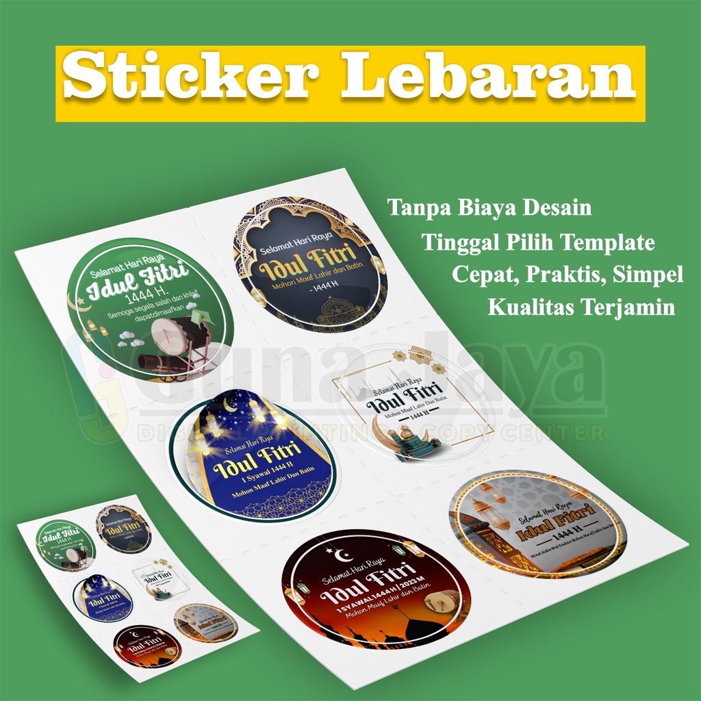 Jual Sticker Idul Fitri Sticker Parcel Lebaran Sticker Stiker Idul