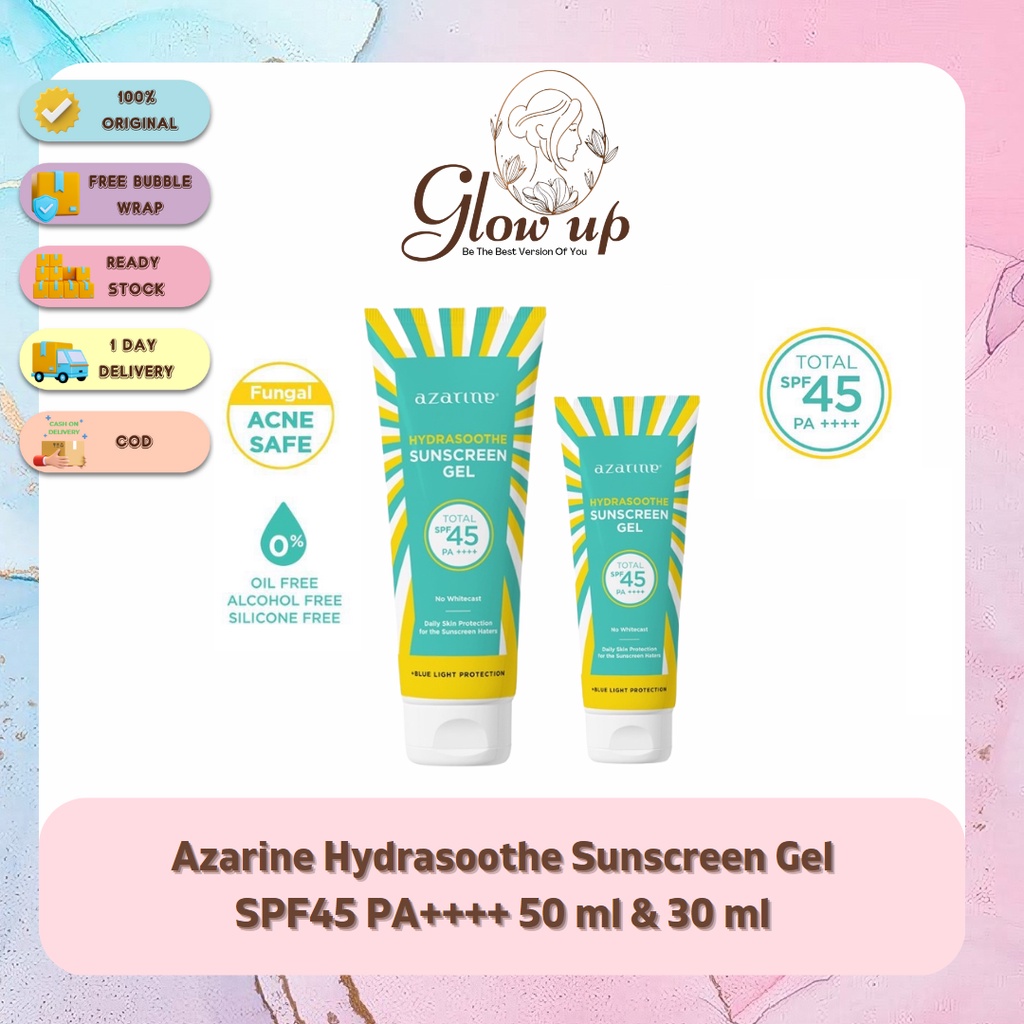 Jual AZARINE SUNSCREEN GEL SPF45+++ Hydrasoothe Sun screen Serum ...