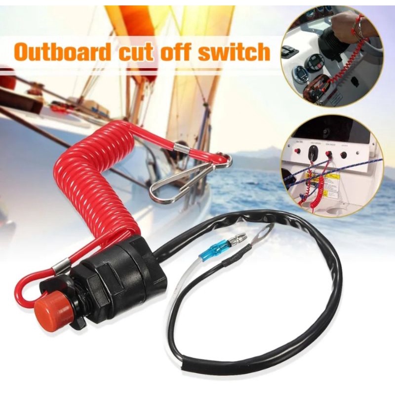 Cordão Interruptor Universal Five Oceans - Para Motores De Barco E Jet Ski