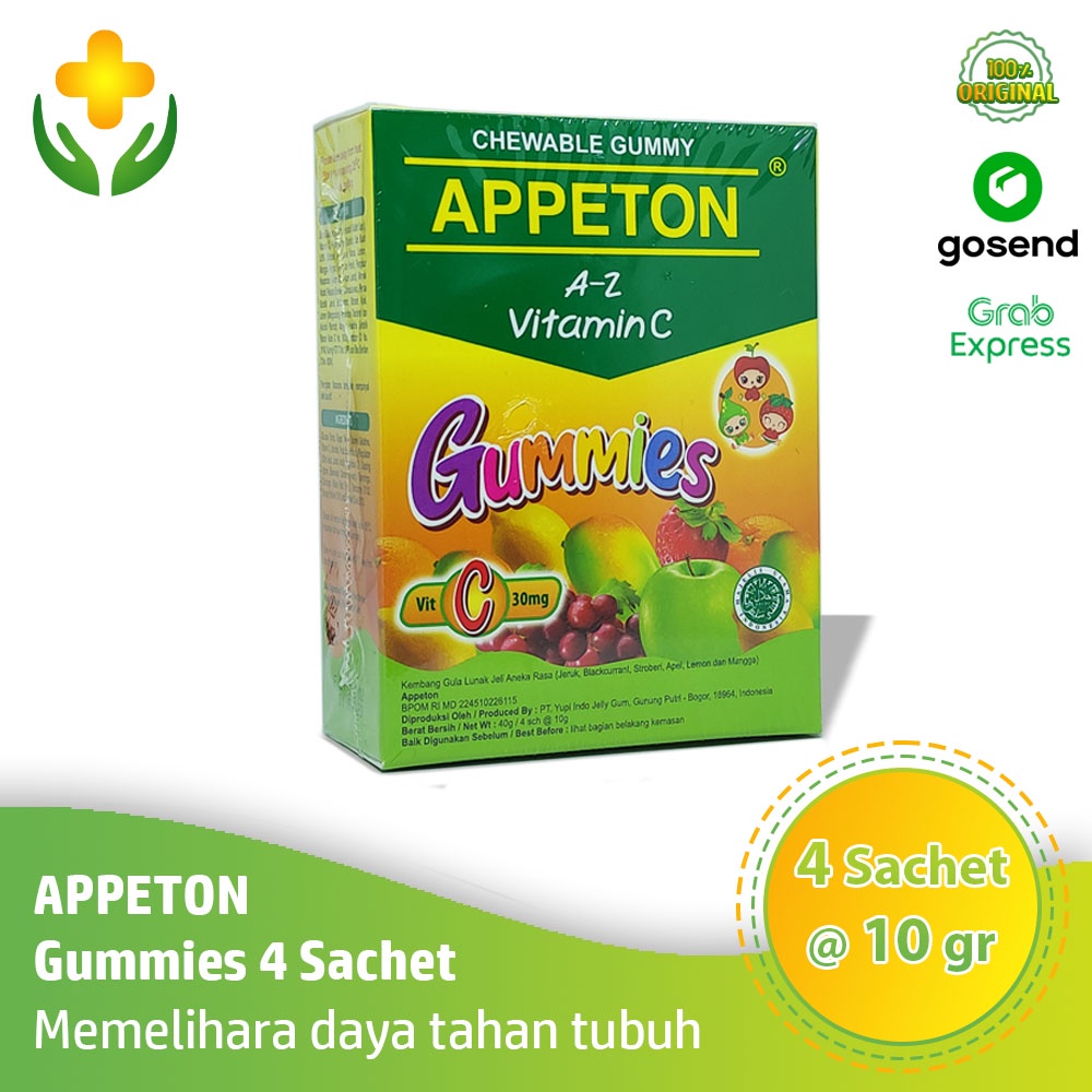 Jual Appeton AZ Kids Vitamin C Gummies 4 Sachet Vitamin C Anak Appeton