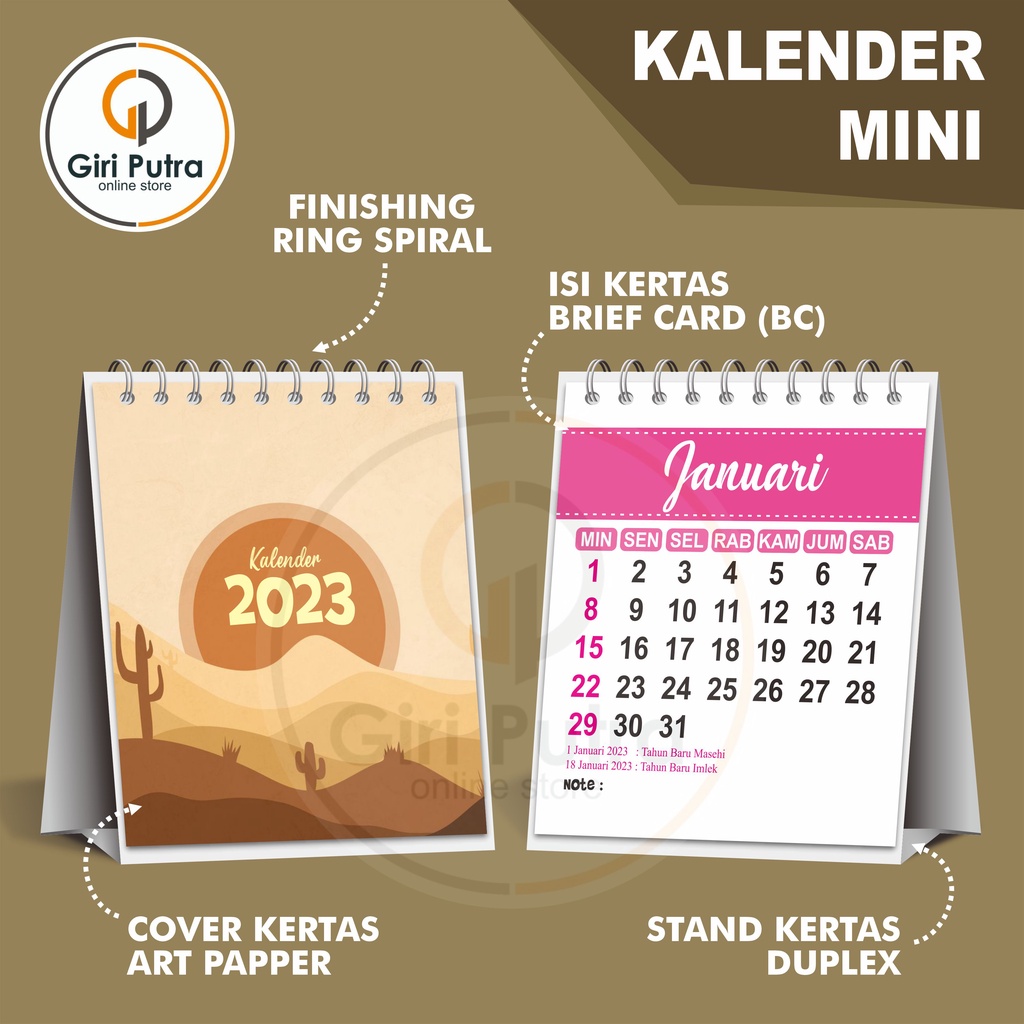 Jual KALENDER 2023 / KALENDER MEJA MINI / KALENDER MINI | Shopee Indonesia