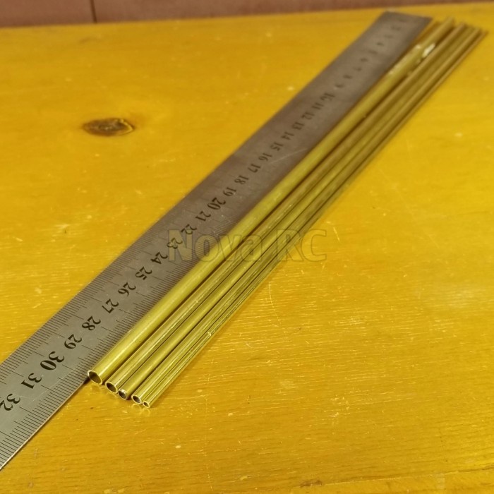 thumbnail image 2 of 500mm Yellow Brass Capillary Tube Hollow Industrial Pipe OD 3mm 4mm 4 2 of 13