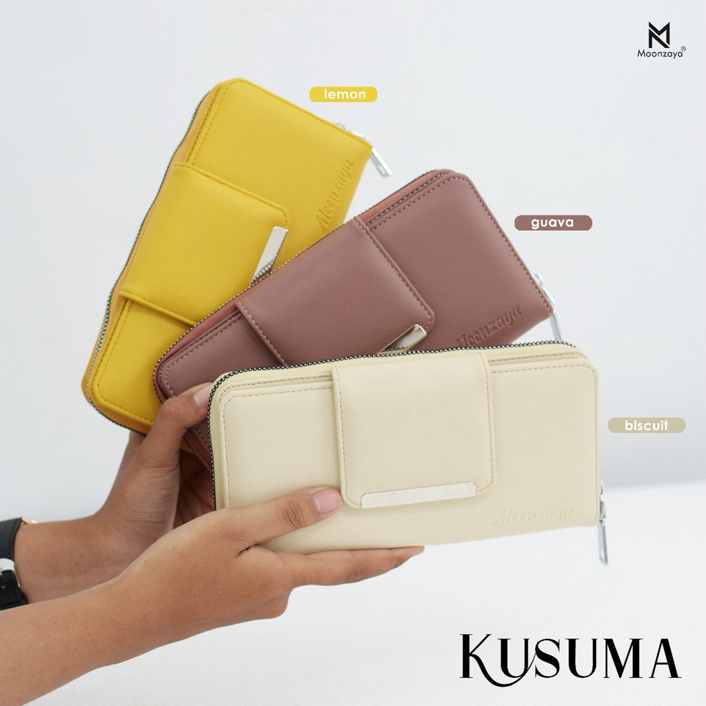 Dompet panjang Wanita 3 In 1 Card Holder-Uang Kertas & Koin 100 % Import  Free Box & Dustbag