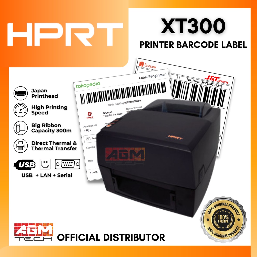 Jual Printer Label Barcode Efaktur Usb Lan Serial Hprt Xt Sticker