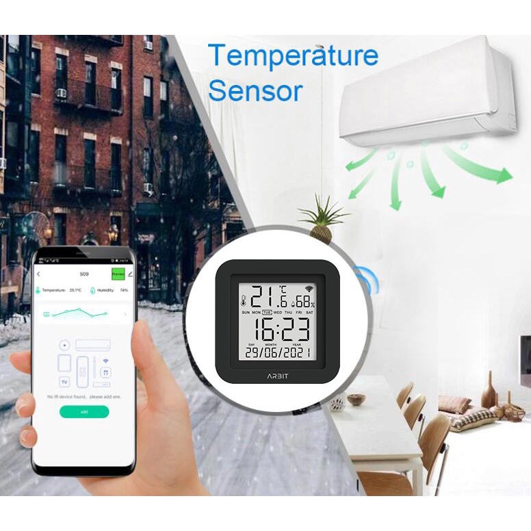 Jual ARBIT Smart Wifi IR Remote with Temperature & Humidity Sensor ...