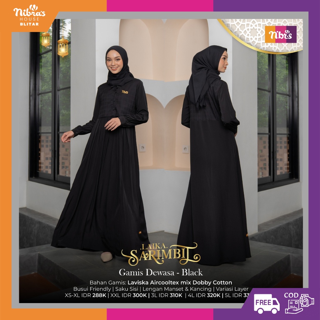 midi dress nibras gamis black dobby Jual Gamis Nibras Hitam Model & Desain Terbaru - Harga Juli 2026