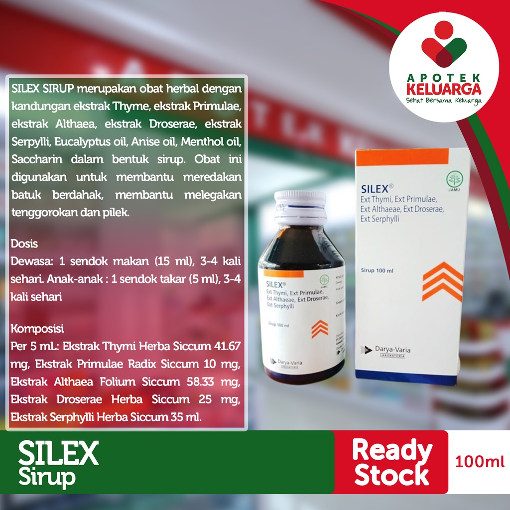 Jual Silex Syr 100ML#OBAT BATUK HERBAL#OBAT BATUK AMAN#OBAT BATUK IBU ...