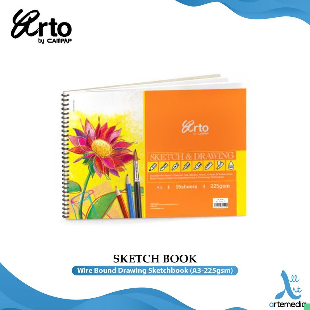 Pro Art Premium Skizzenbuch, 7x7 Zoll, 80 Blatt, 70# Papier, Drahtbindung – Für Skizzen, Zeichnungen & Ideen