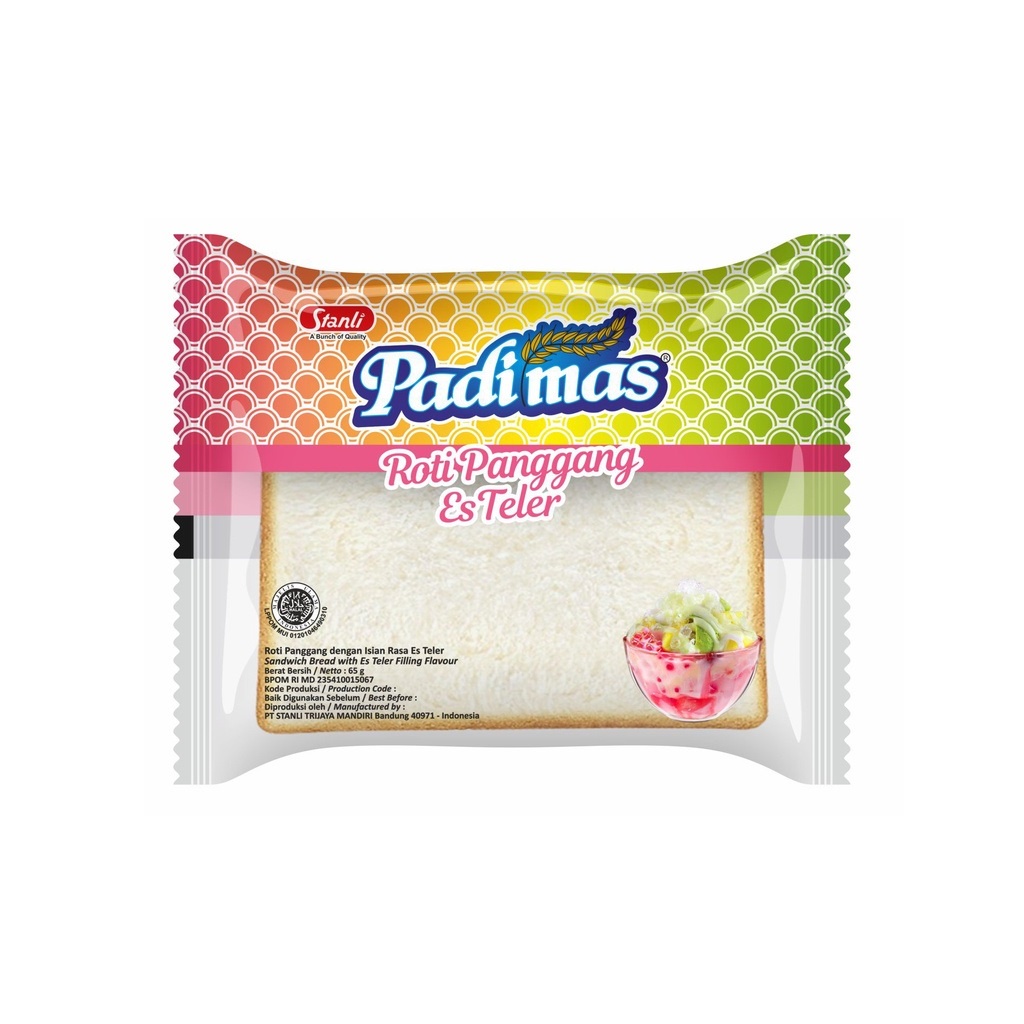 Jual PADIMAS ROTI PANGGANG 65gr COKLAT VANILA SUSU KEJU MIX FRUITS ...