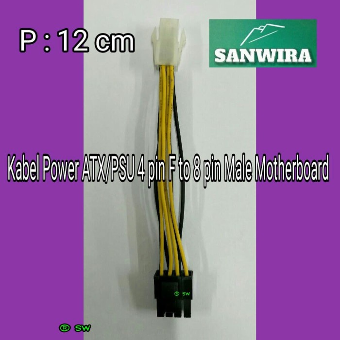 Jual Kabel Power Atx Psu Pin F To Pin Male Motherboard Panjang