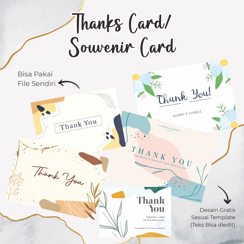 Jual Thanks Card Souvenir Card Kartu Ucapan Thanks Giving