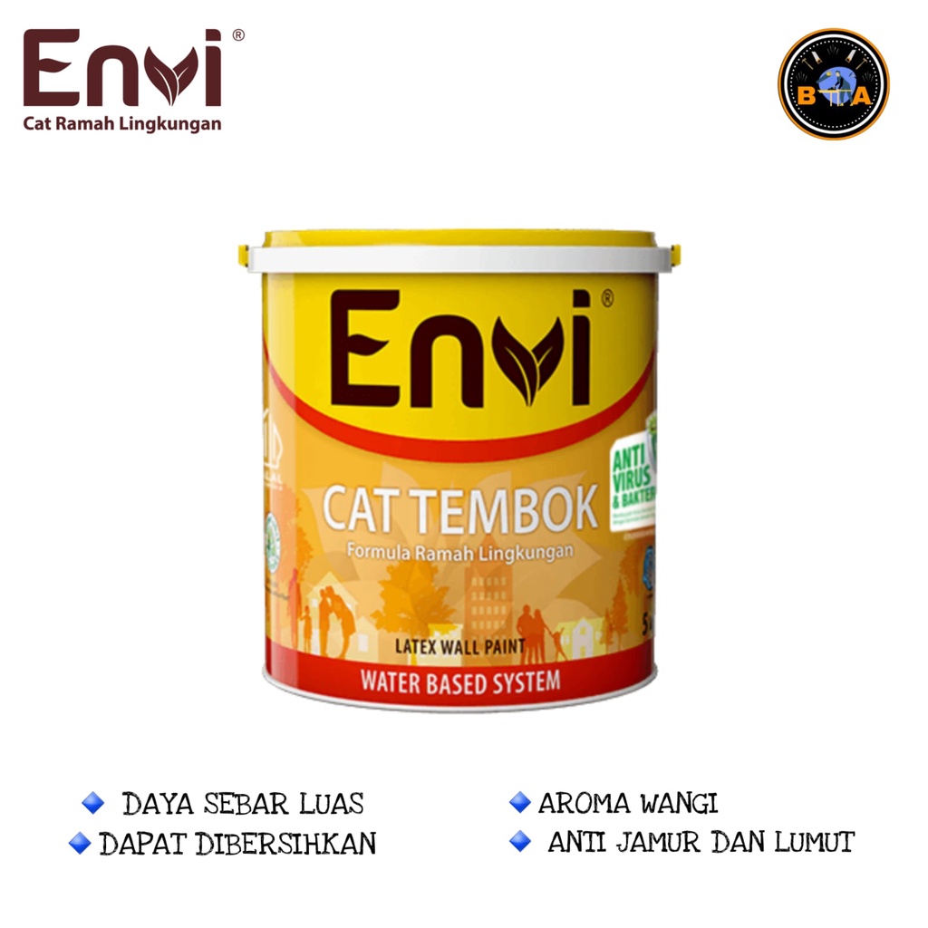 Jual ENVI CAT DASAR TEMBOK // INDACO // CAT DINDING 5 KG | Shopee Indonesia