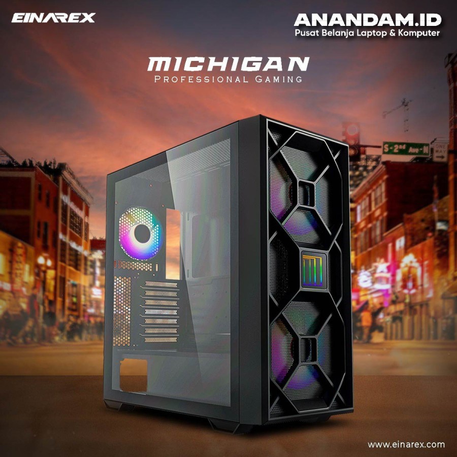 Jual Casing EINAREX Michigan - EATX, ATX, mATX PC Gaming Case | Shopee ...